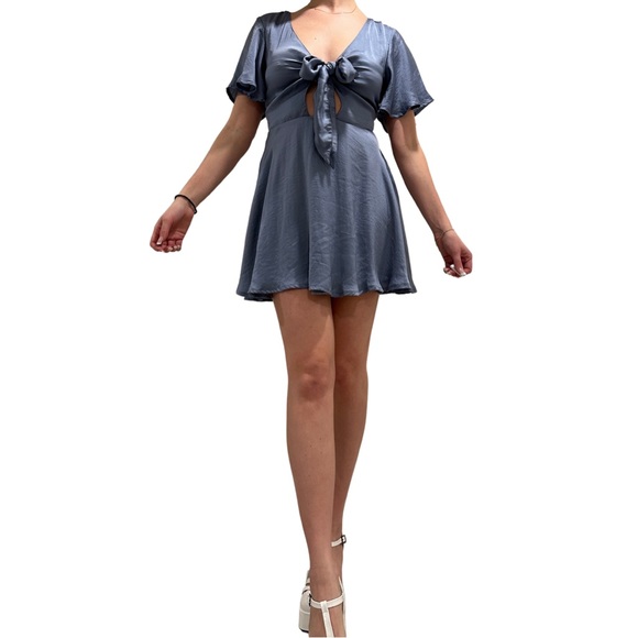 Event Dress in Steel Blue - Picture 2 of 5